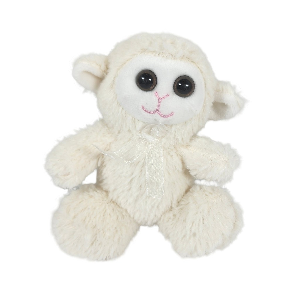 Tom's Toy International Cream Lamb Sheep Plush Stuffed Animal Big Eyes 6 inch